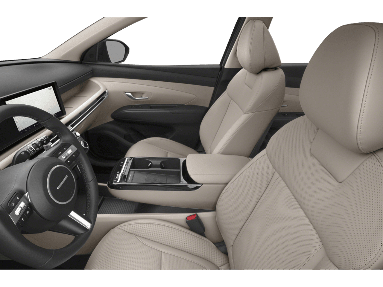 2025 Hyundai Tucson Hybrid SEL Convenience - Interior Driver's Side with Door Open, Front Seat Feature