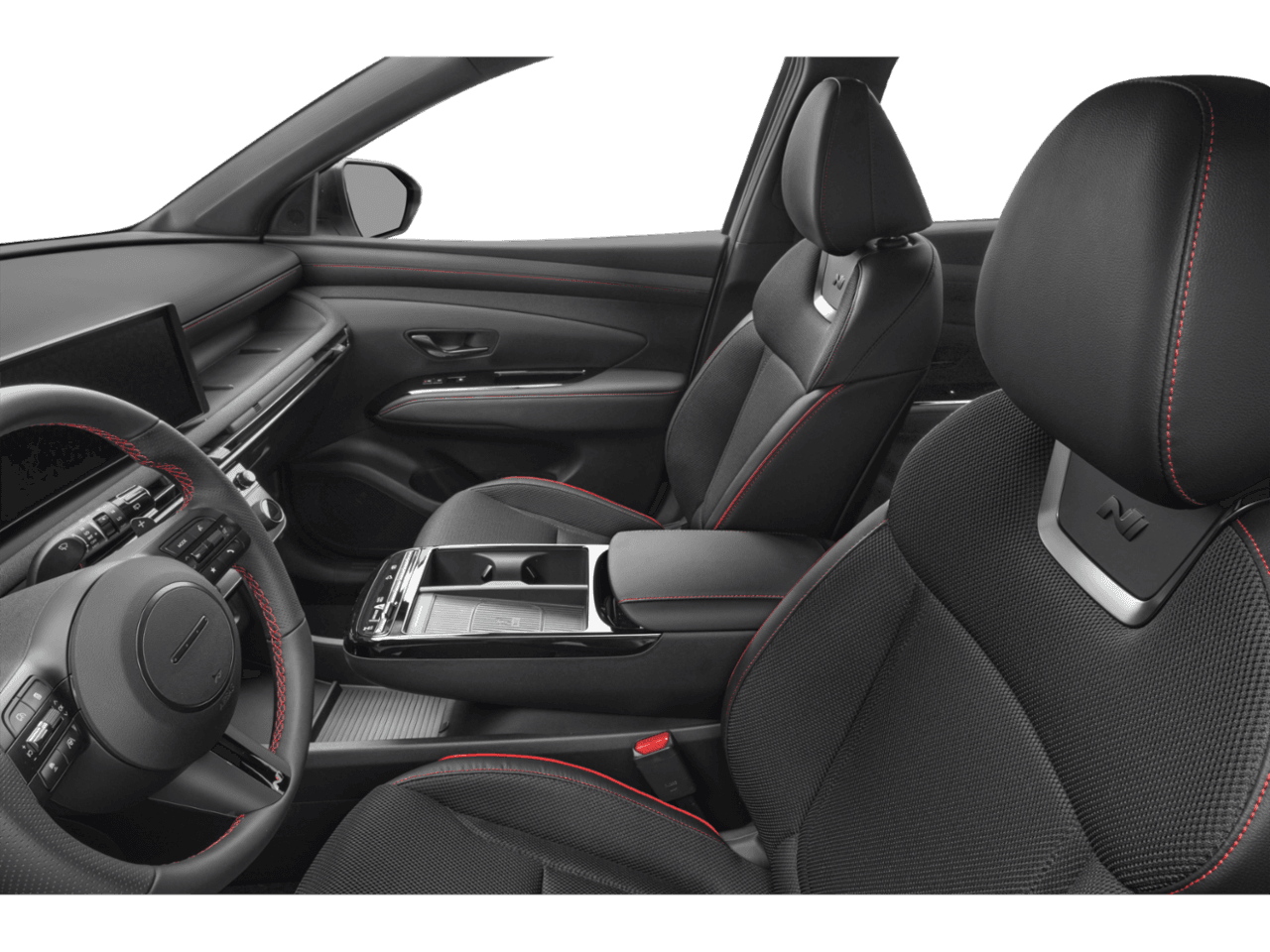 2025 Hyundai Tucson Hybrid N Line - Interior Driver's Side with Door Open, Front Seat Feature