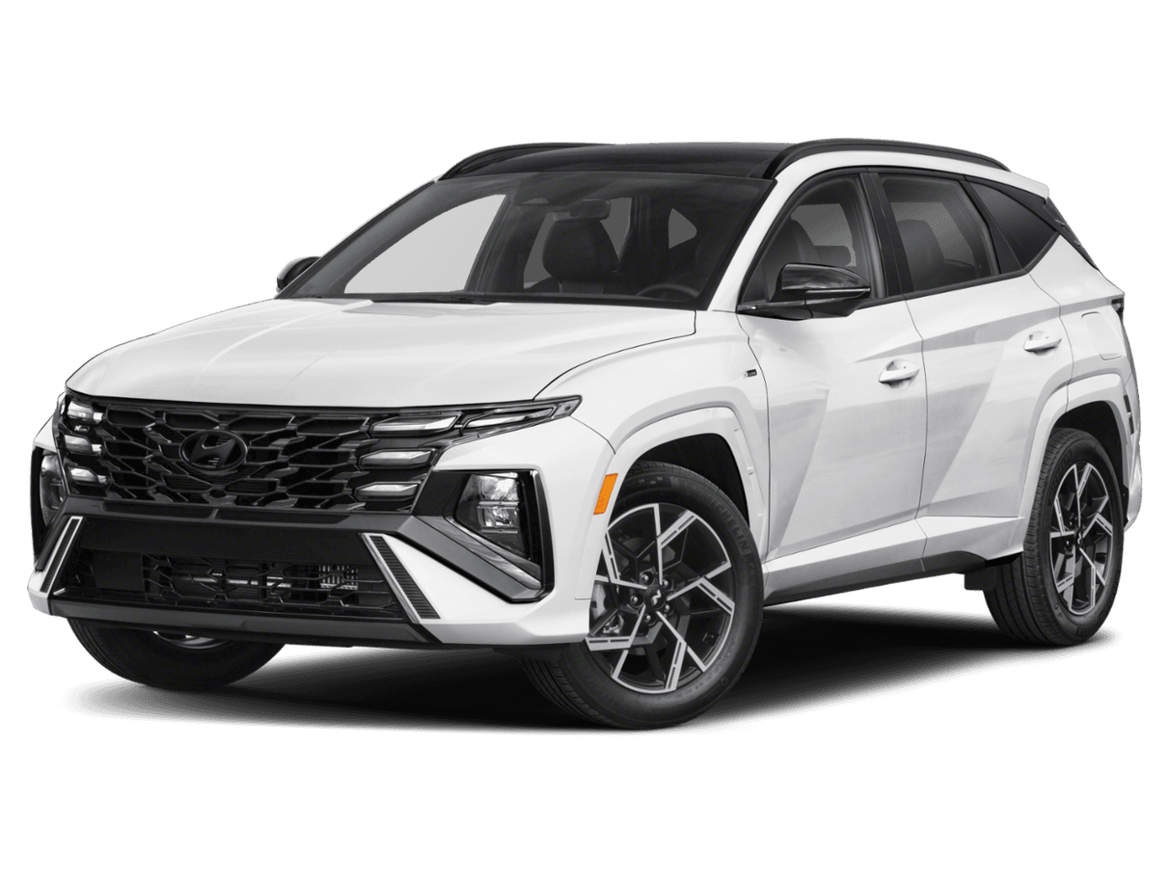 2025 Hyundai Tucson Hybrid N Line - Front 3/4, facing to the left