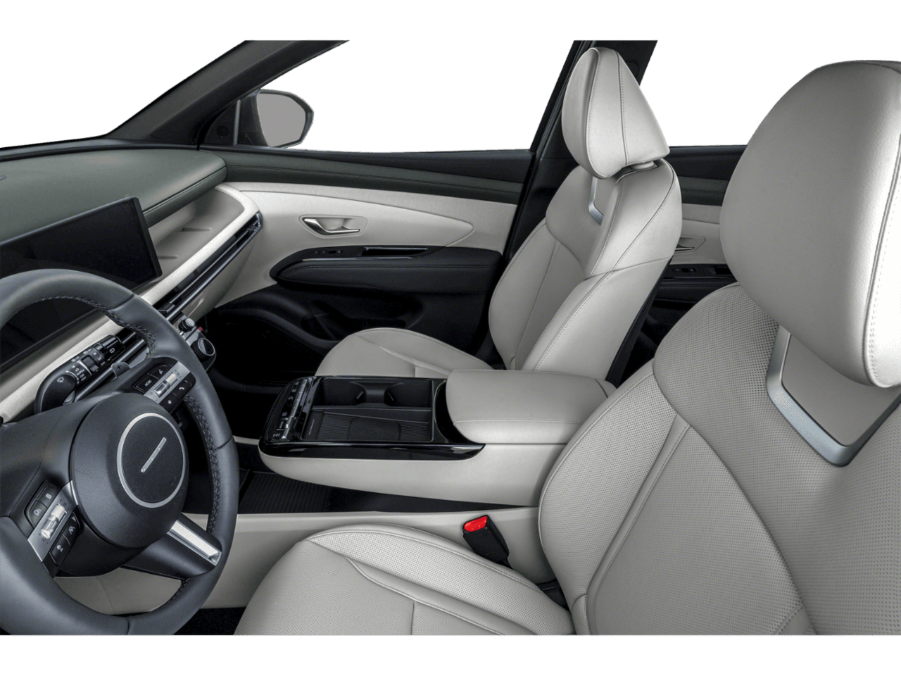 2025 Hyundai Tucson Hybrid Limited - Interior Driver's Side with Door Open, Front Seat Feature
