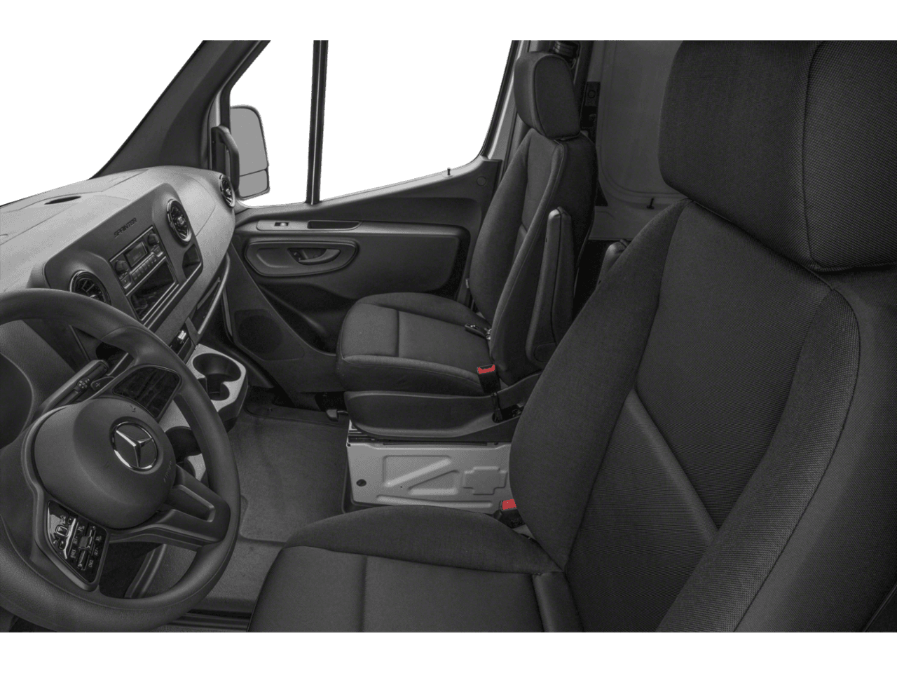 2025 Mercedes-Benz Sprinter Cargo Van  - Interior Driver's Side with Door Open, Front Seat Feature