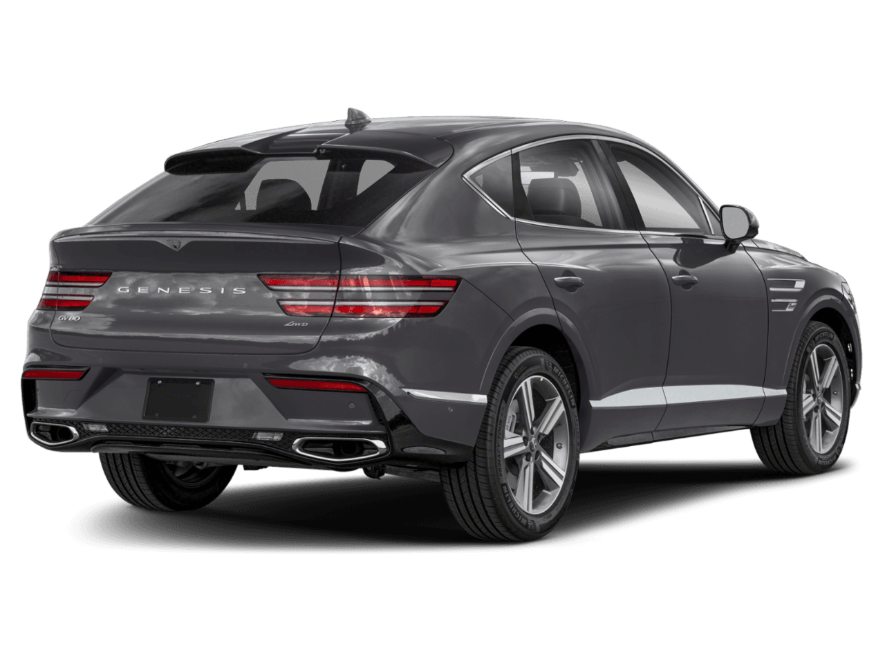 2025 Genesis GV80 Coupe 3.5T e-SC - Rear 3/4, facing to the right