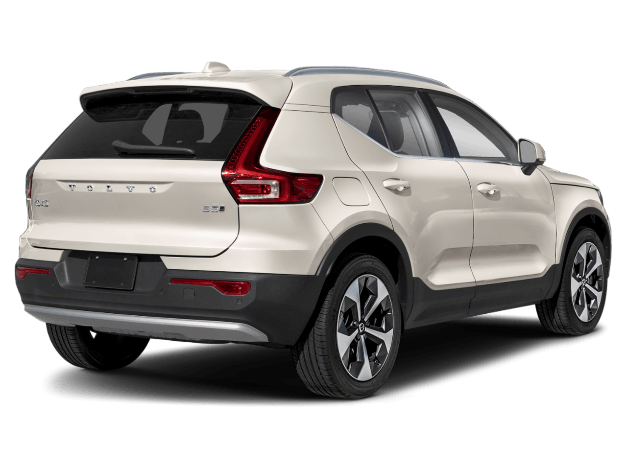 2025 Volvo XC40 Plus Dark Theme - Rear 3/4, facing to the right