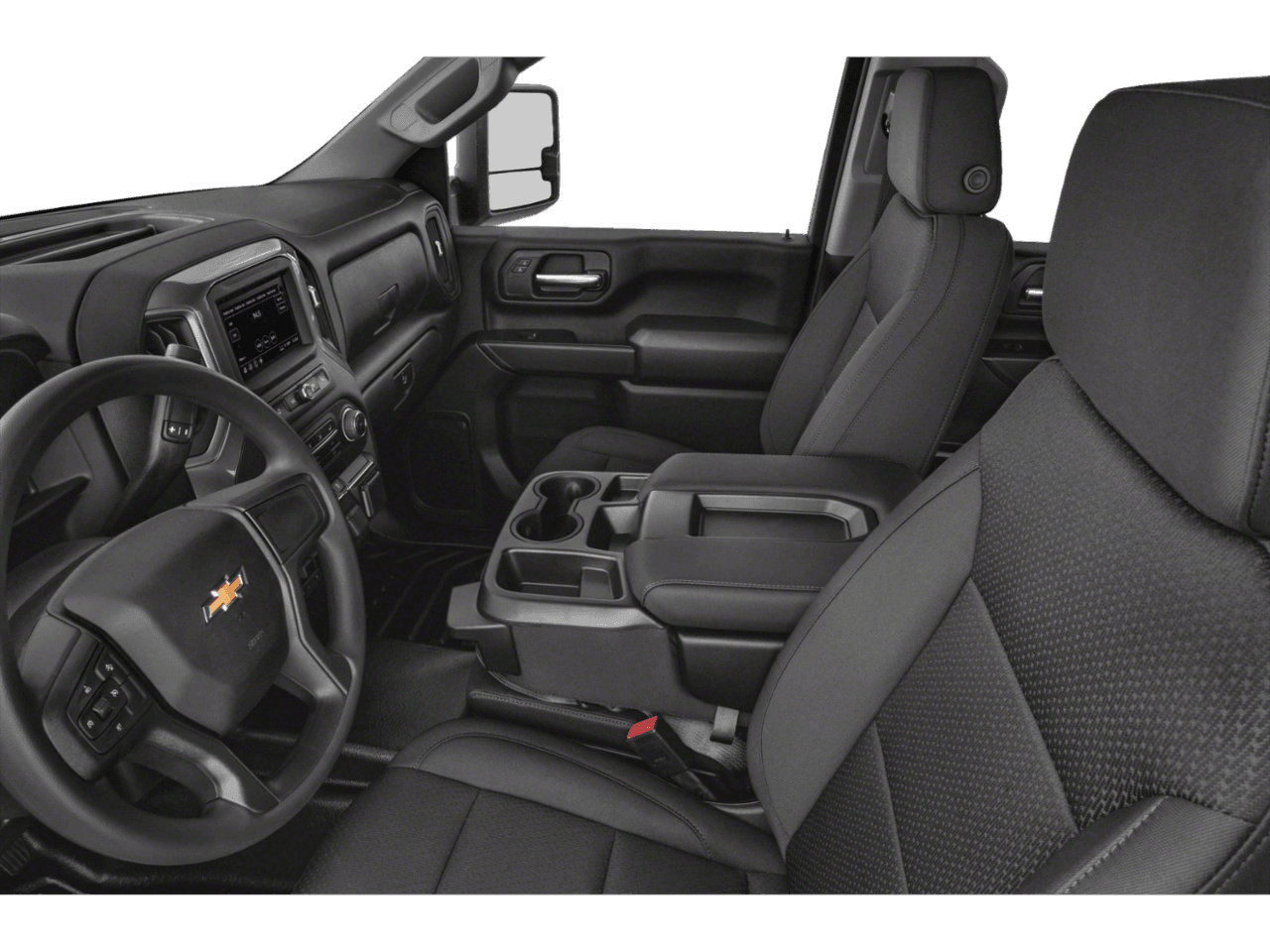 2025 Chevrolet Silverado 2500HD Work Truck - Interior Driver's Side with Door Open, Front Seat Feature