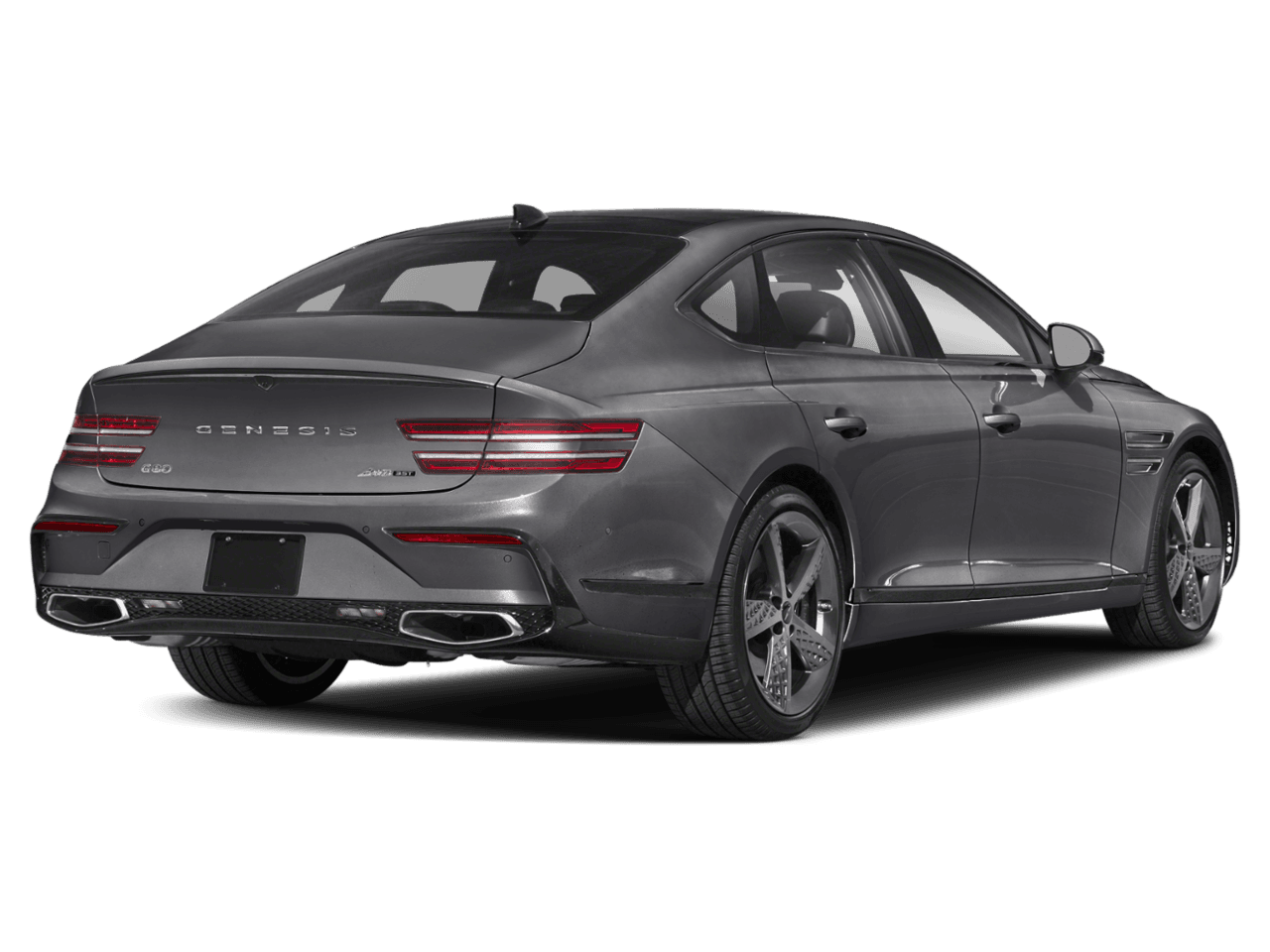 2025 Genesis G80 3.5T Sport Prestige - Rear 3/4, facing to the right