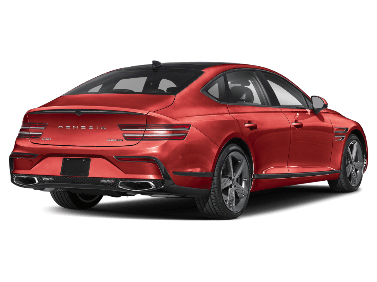 2025 Genesis G80 3.5T Sport Prestige - Rear 3/4, facing to the right