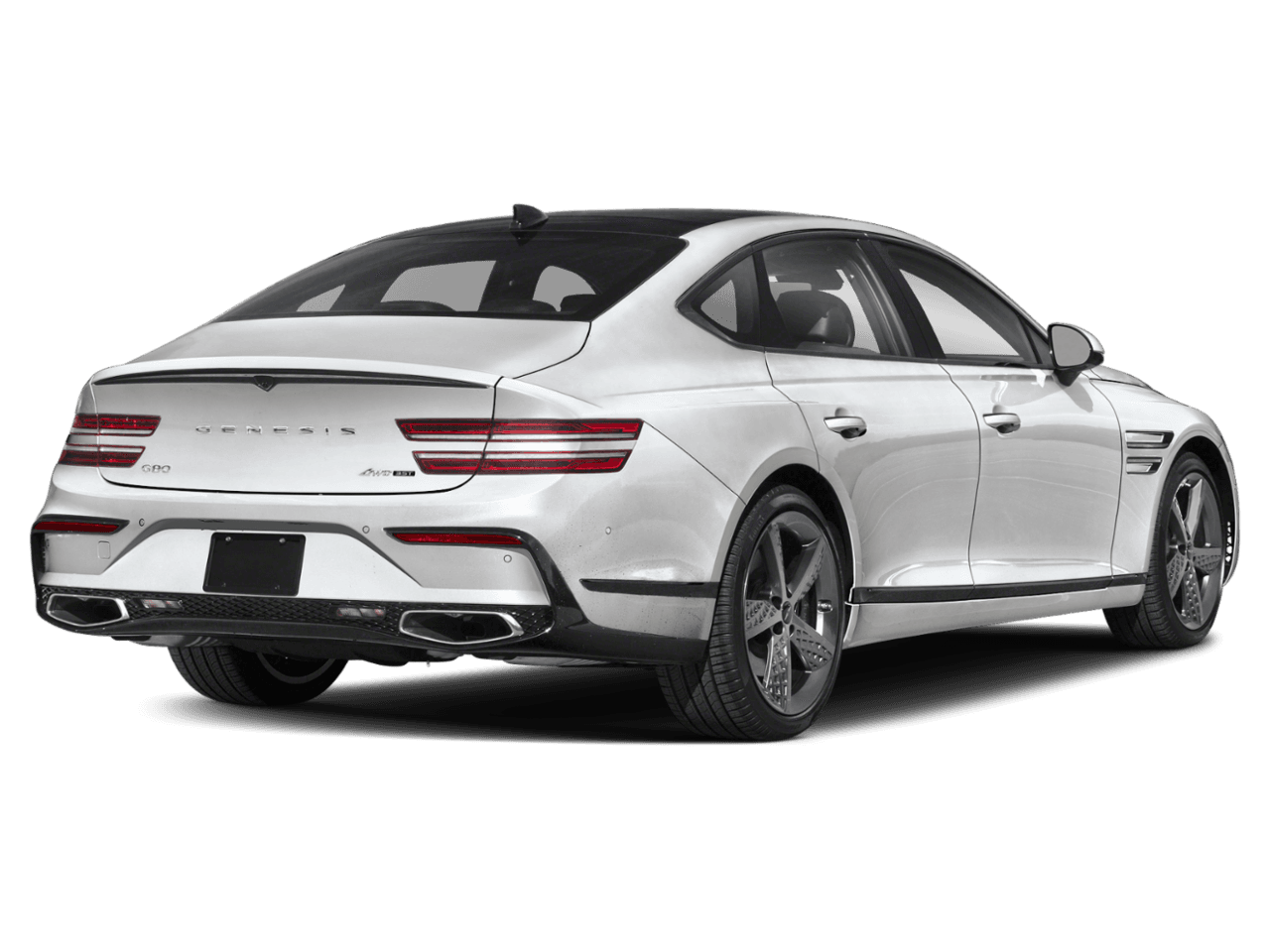 2025 Genesis G80 3.5T Sport Prestige - Rear 3/4, facing to the right