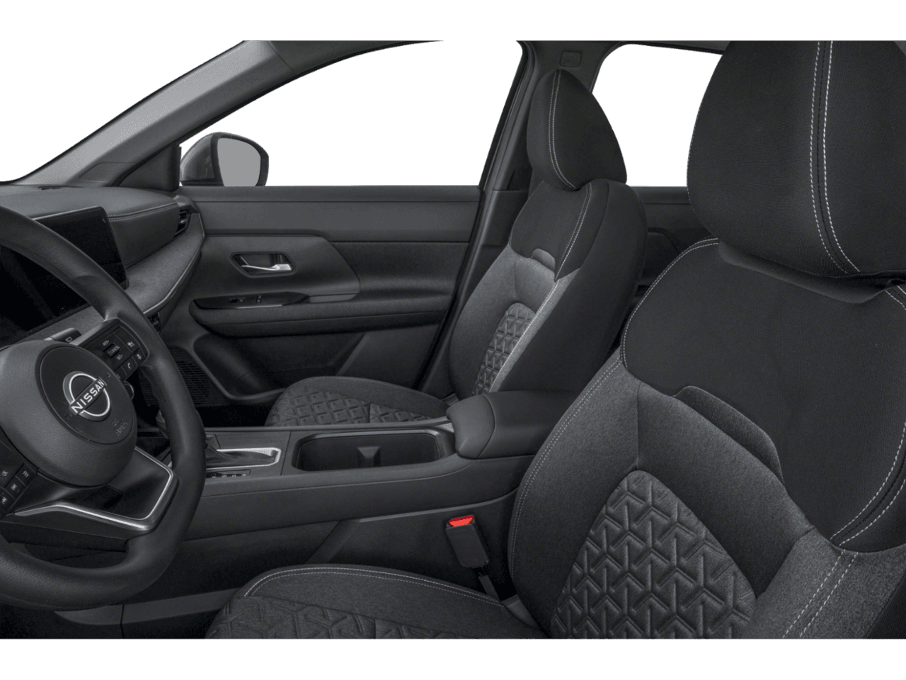 2025 Nissan Kicks SV - Interior Driver's Side with Door Open, Front Seat Feature