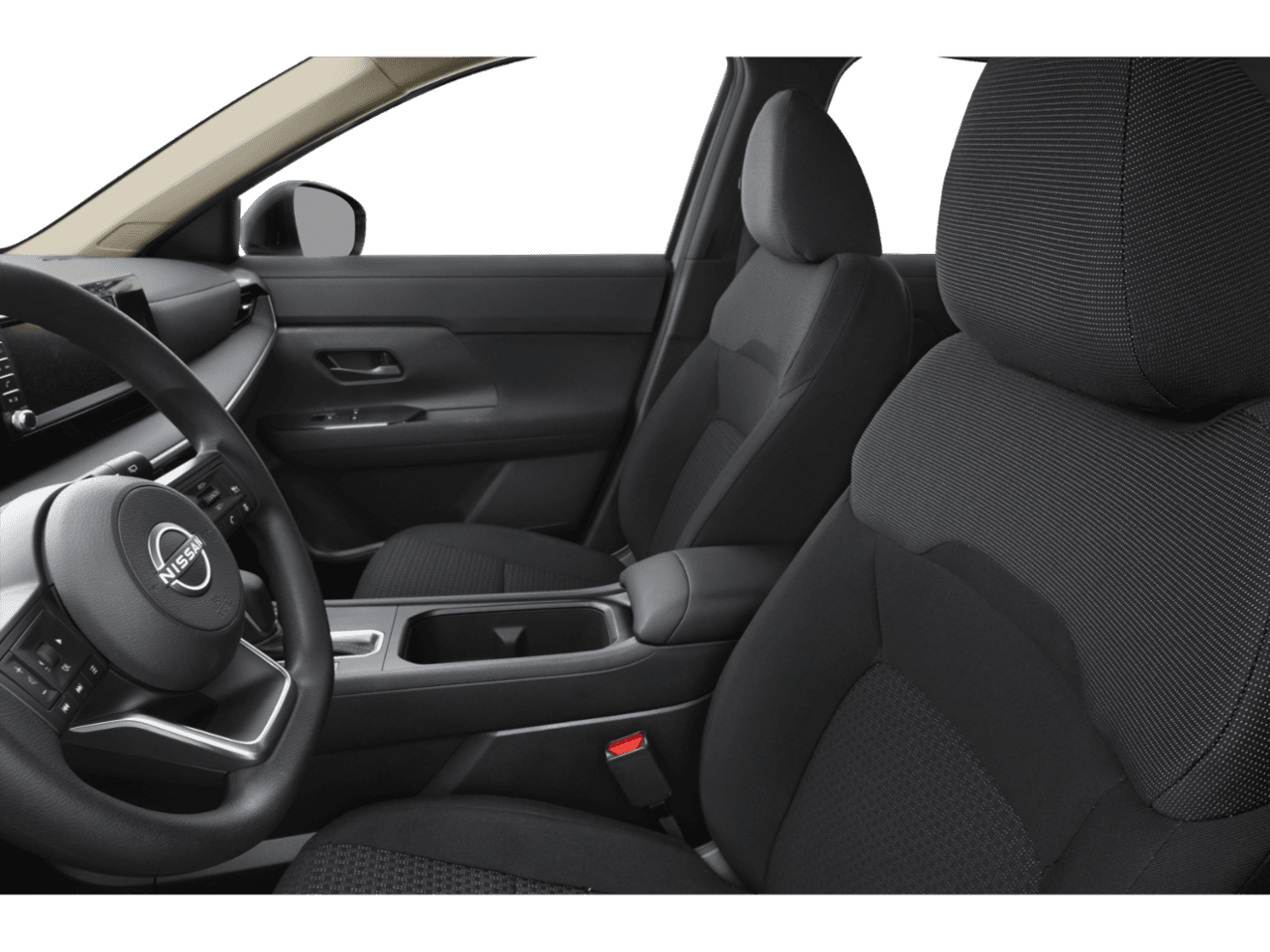 2025 Nissan Kicks S - Interior Driver's Side with Door Open, Front Seat Feature