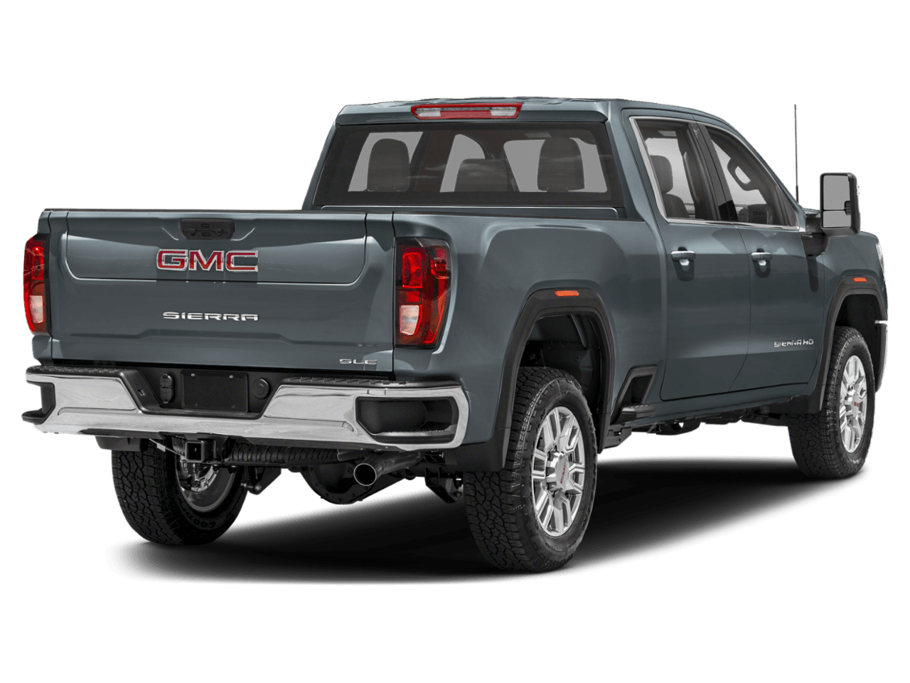2025 GMC Sierra 2500HD SLE - Rear 3/4, facing to the right