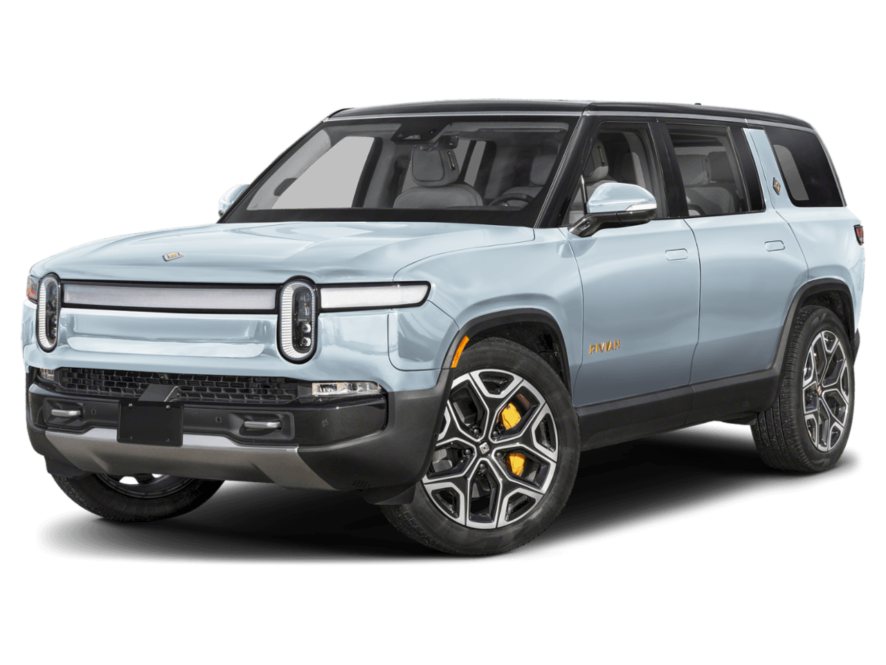 2025 Rivian R1S Adventure - Front 3/4, facing to the left