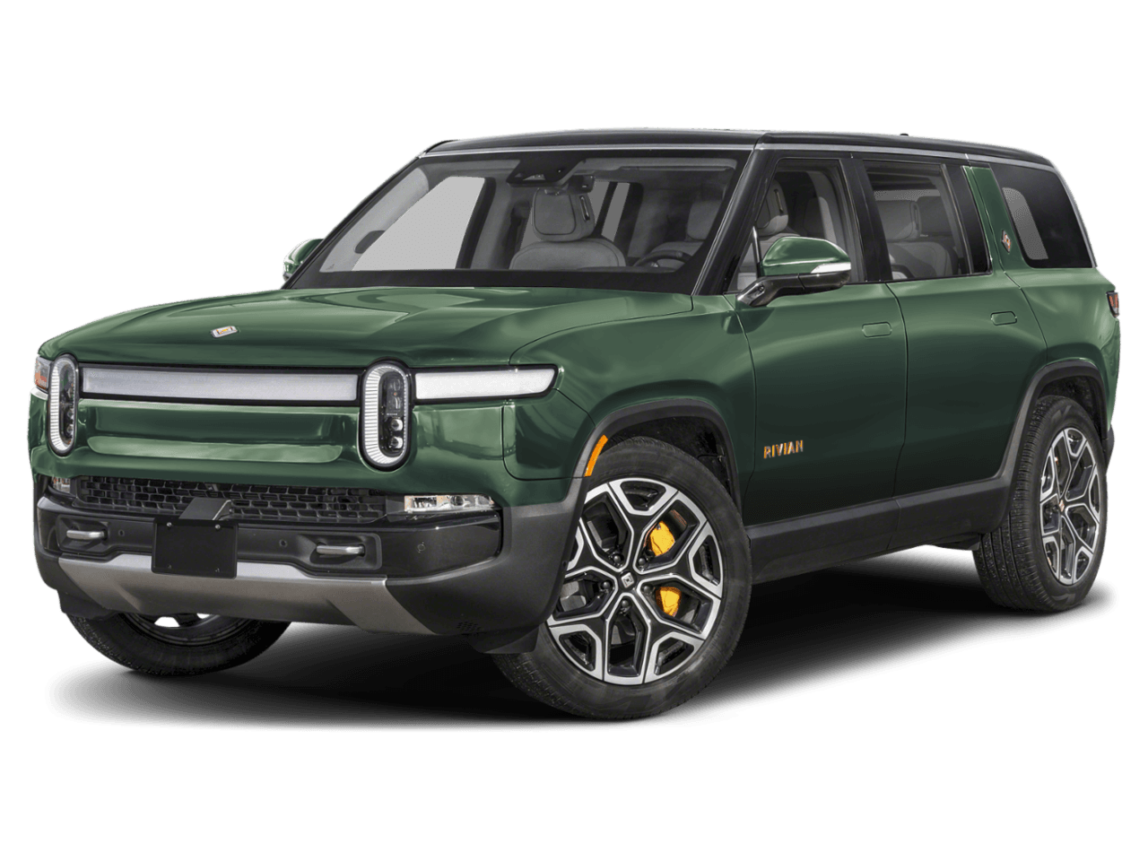 2025 Rivian R1S Premium - Front 3/4, facing to the left