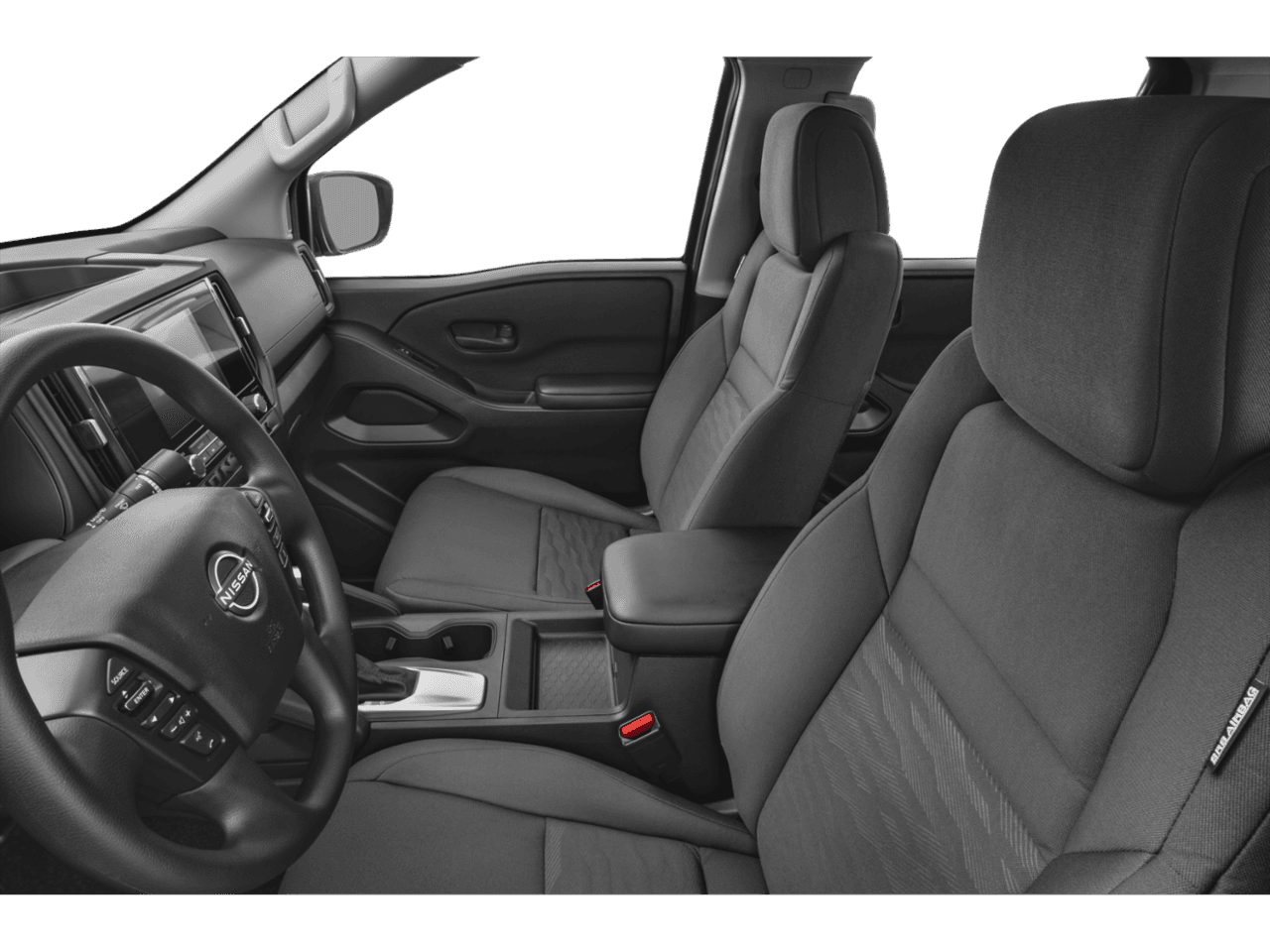 2025 Nissan Frontier S - Interior Driver's Side with Door Open, Front Seat Feature