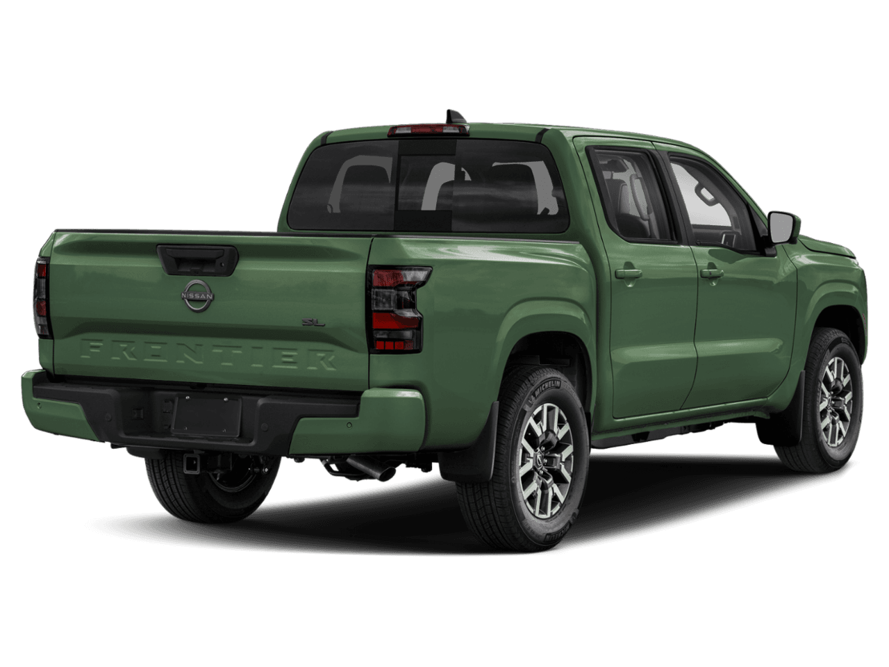 2025 Nissan Frontier Crew - Rear 3/4, facing to the right