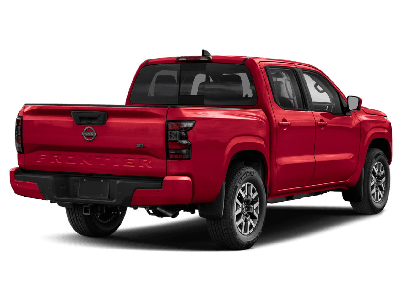 2025 Nissan Frontier Crew - Rear 3/4, facing to the right