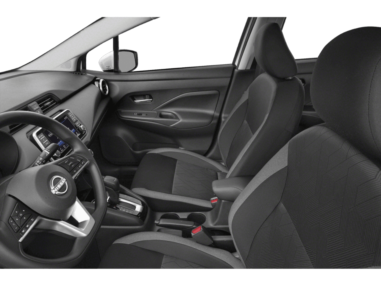 2025 Nissan Versa SV - Interior Driver's Side with Door Open, Front Seat Feature
