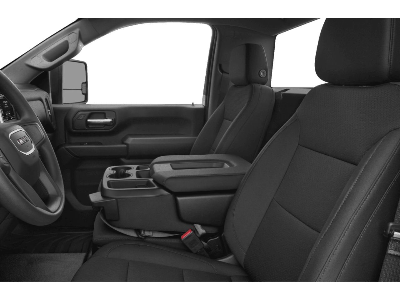 2025 GMC Sierra 3500HD Pro - Interior Driver's Side with Door Open, Front Seat Feature