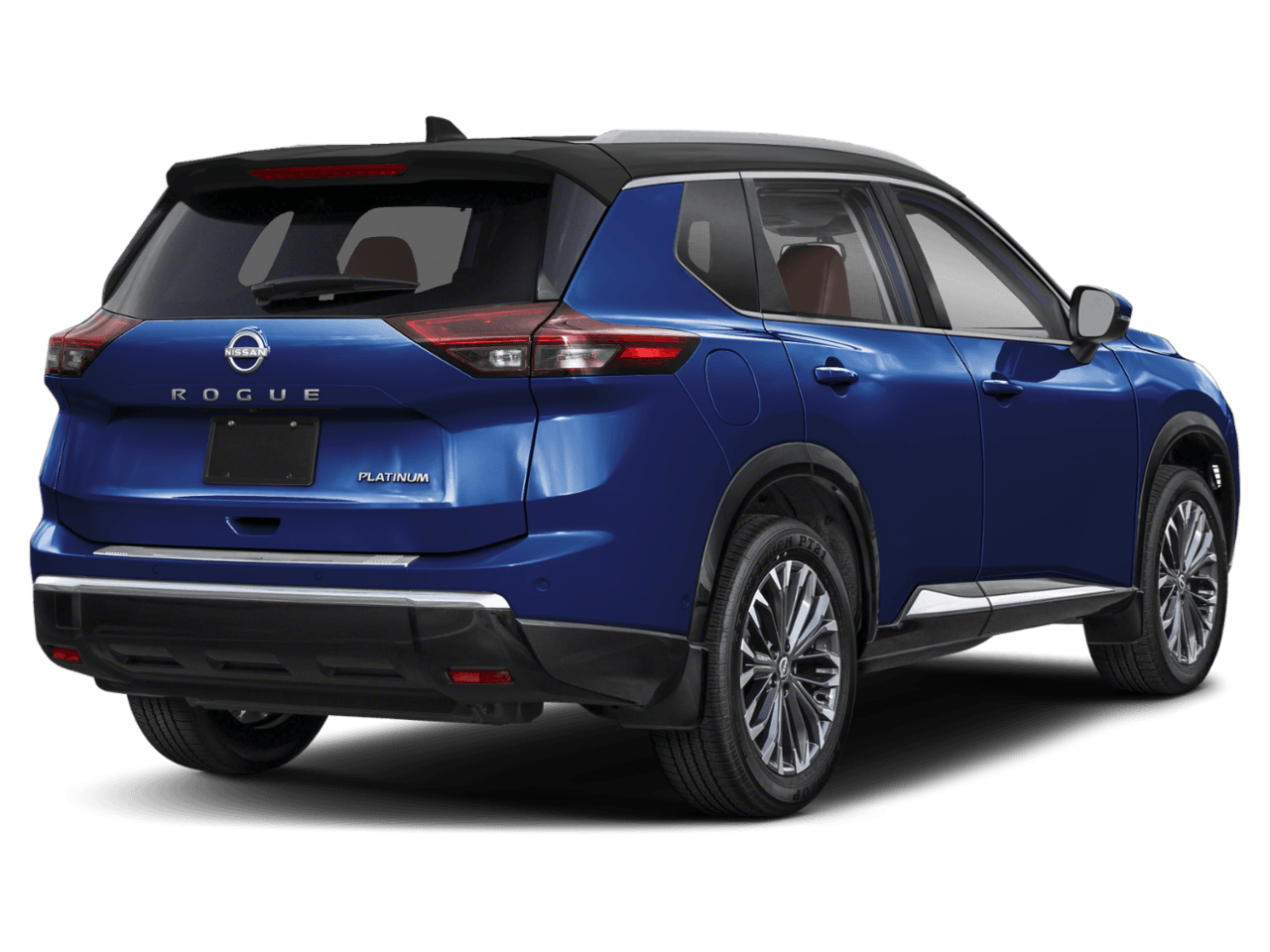 2025 Nissan Rogue Platinum - Rear 3/4, facing to the right