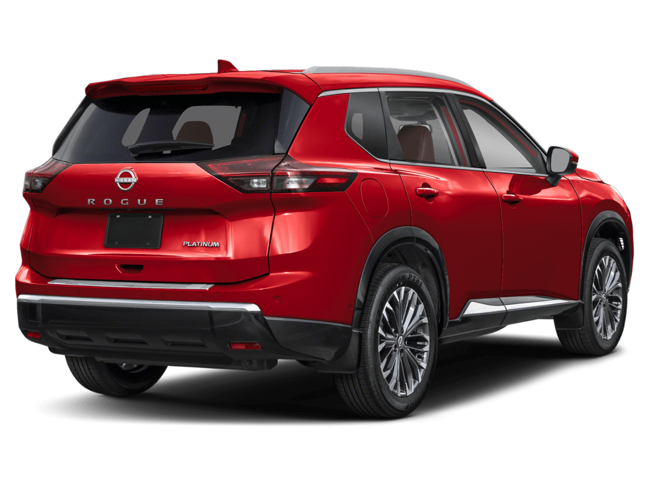 2025 Nissan Rogue Platinum - Rear 3/4, facing to the right