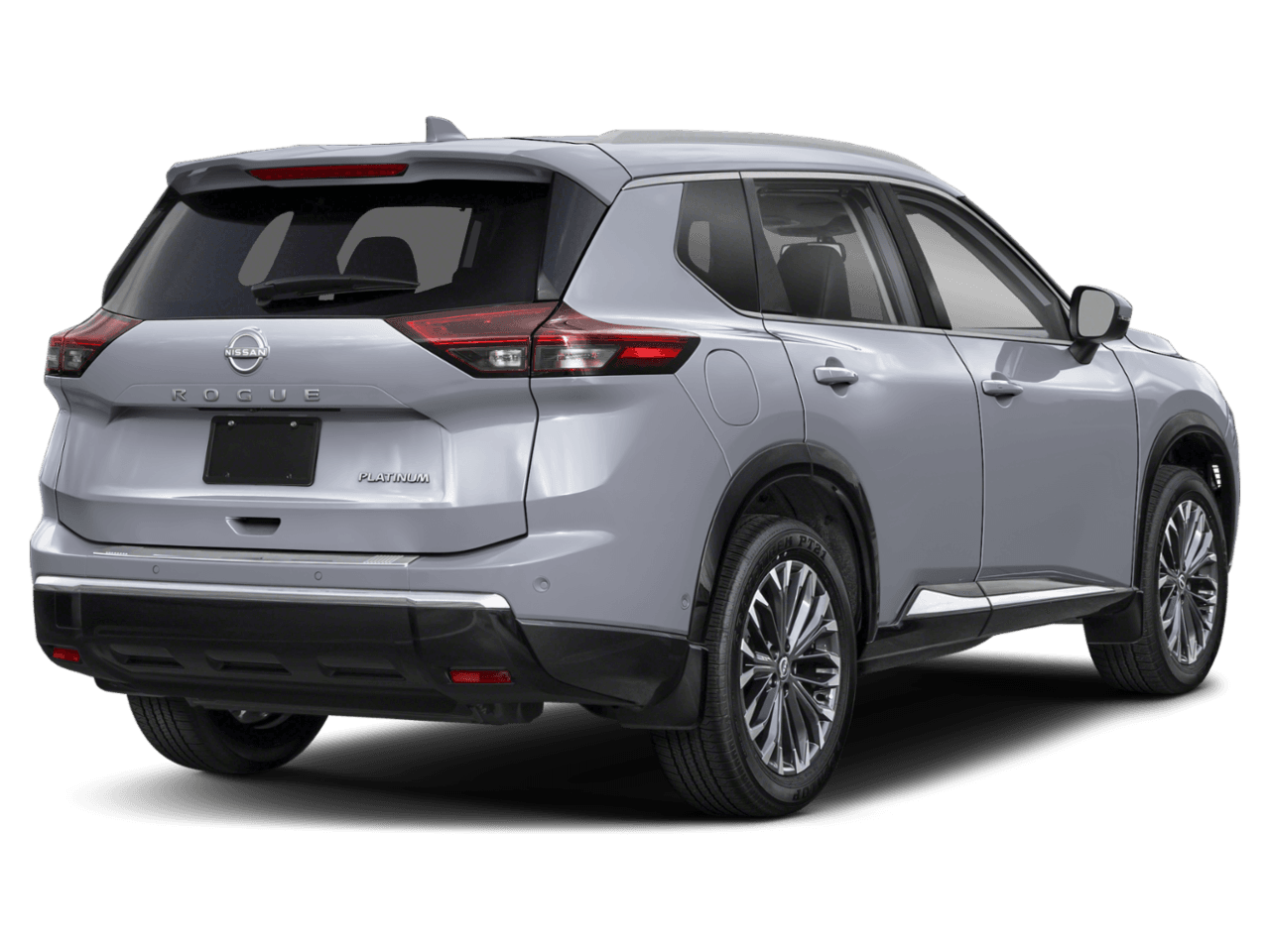 2025 Nissan Rogue Platinum - Rear 3/4, facing to the right