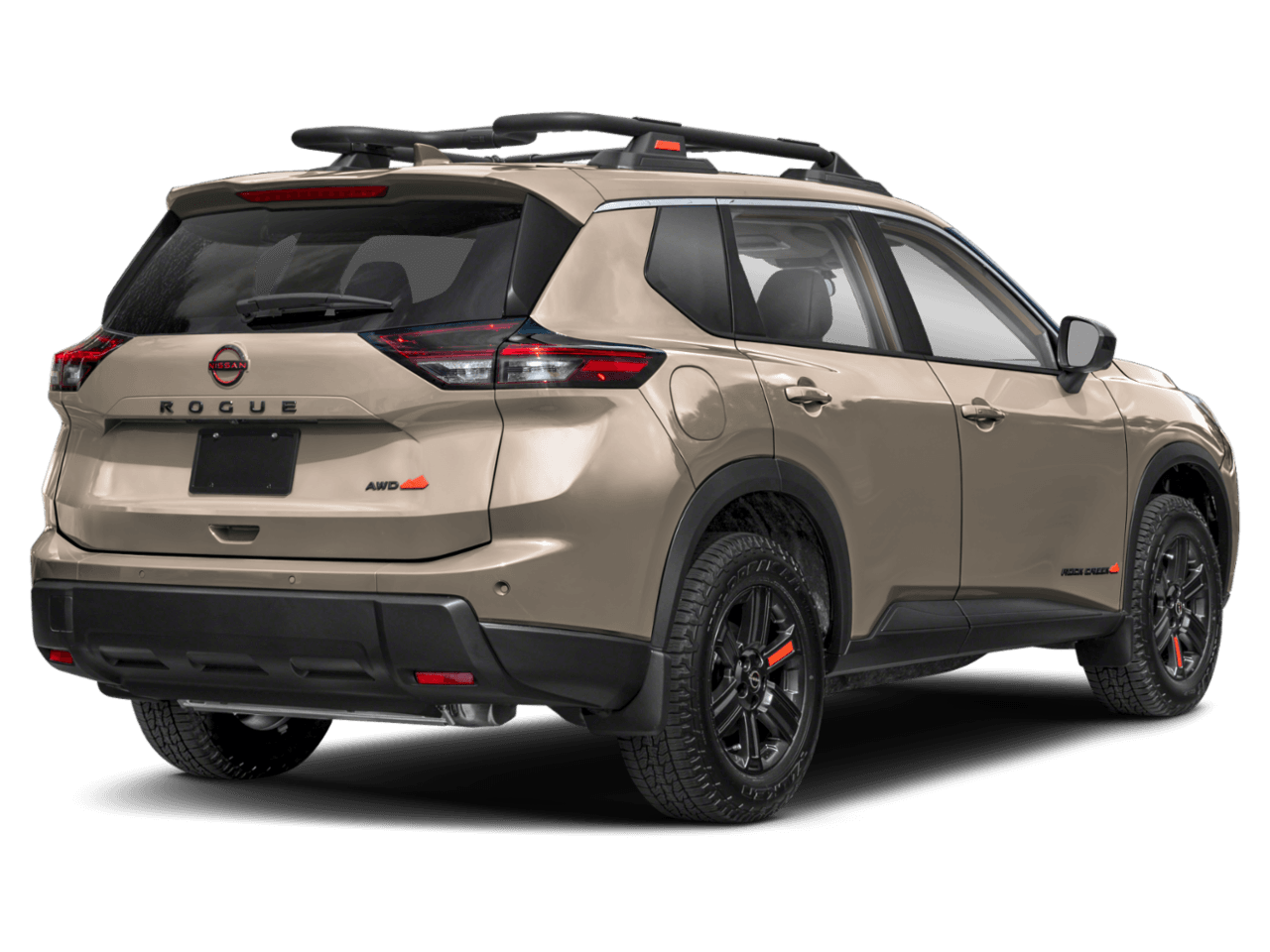 2025 Nissan Rogue Rock Creek - Rear 3/4, facing to the right