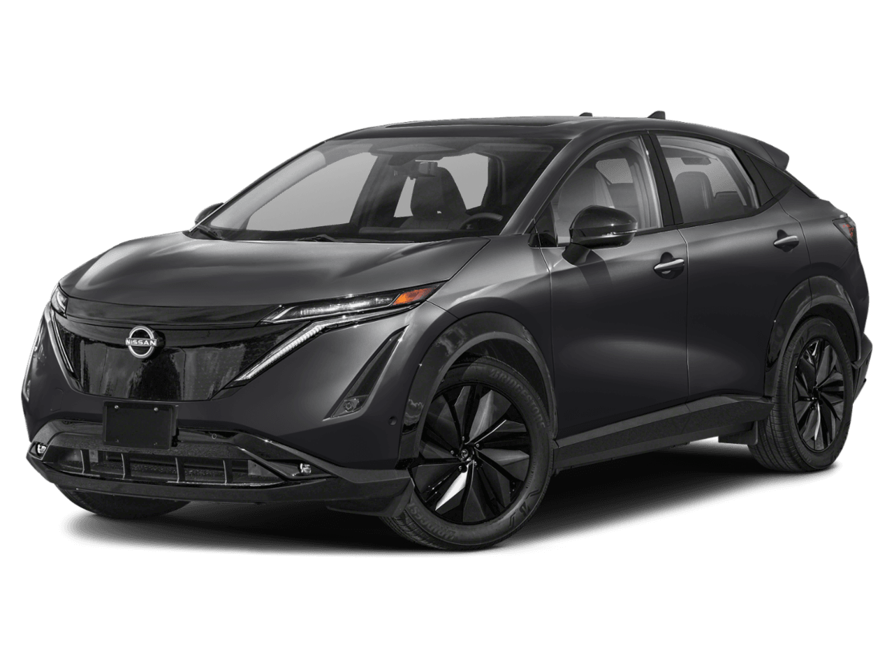 2025 Nissan ARIYA PLATINUM+ - Front 3/4, facing to the left