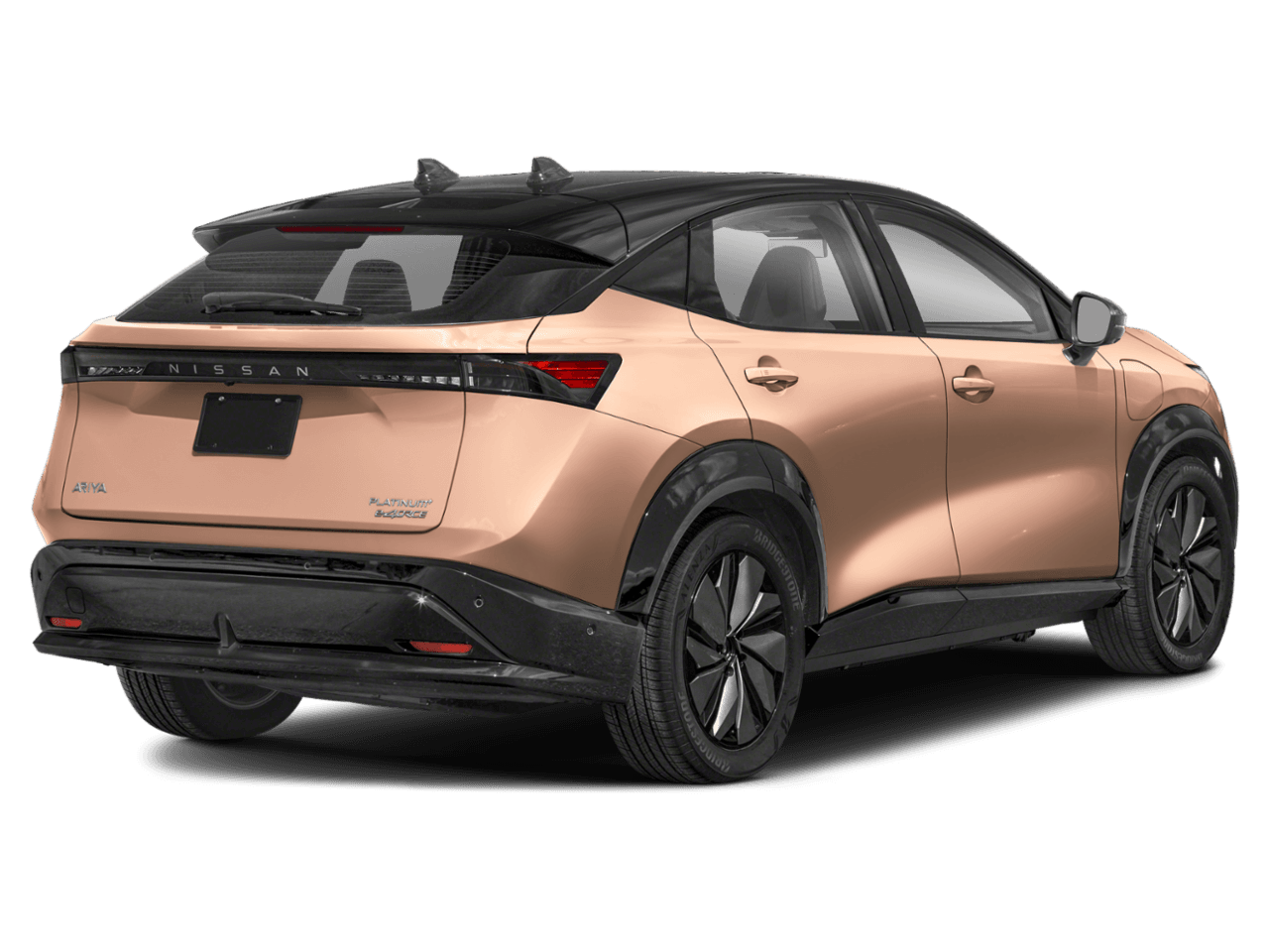 2025 Nissan ARIYA PLATINUM+ - Rear 3/4, facing to the right