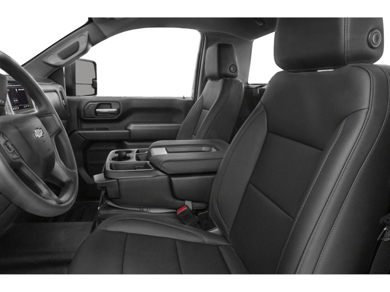 2025 Chevrolet Silverado 3500HD LT - Interior Driver's Side with Door Open, Front Seat Feature