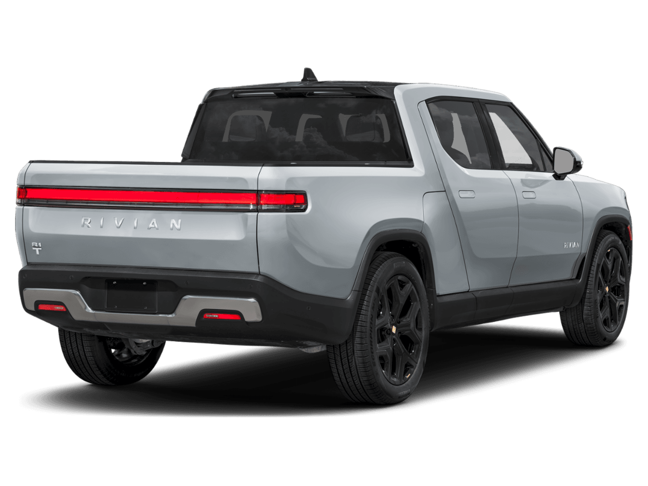 2025 Rivian R1T Adventure - Rear 3/4, facing to the right