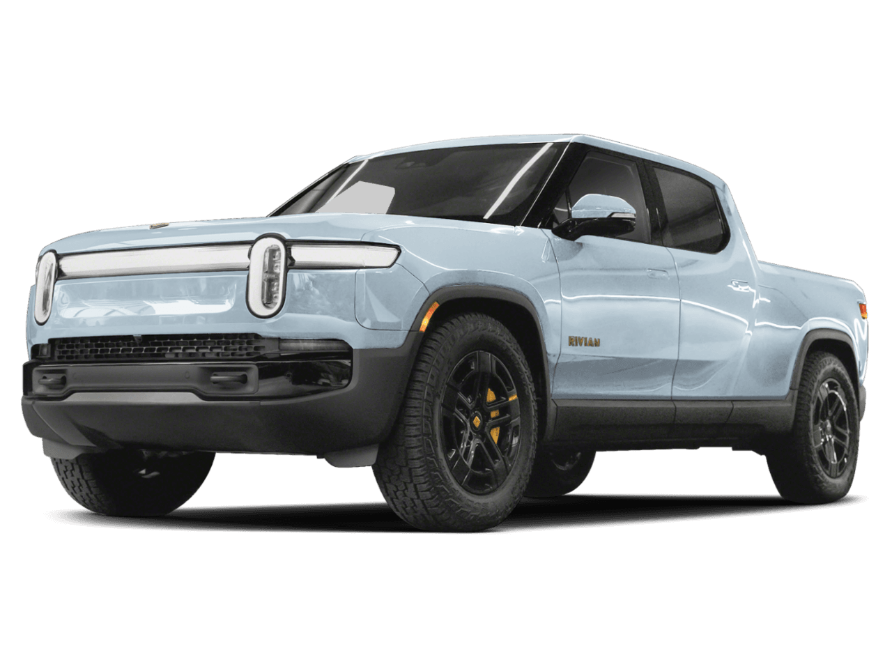 2025 Rivian R1T Adventure - Front 3/4, facing to the left