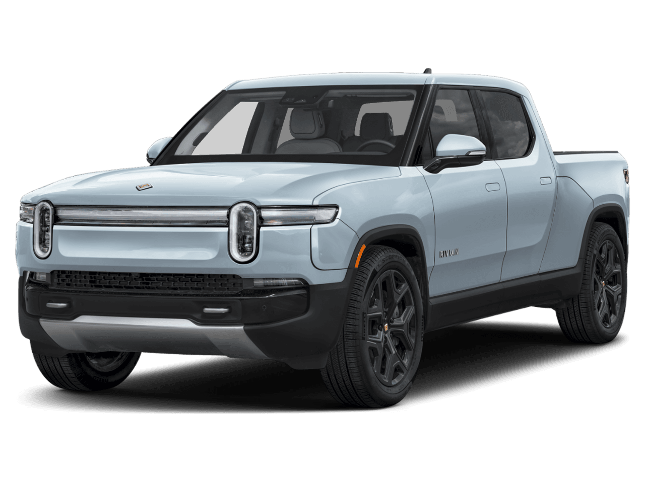 2025 Rivian R1T Adventure - Front 3/4, facing to the left