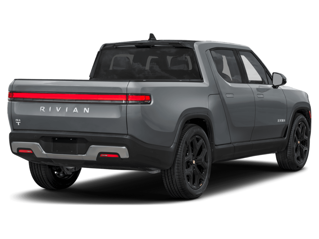 2025 Rivian R1T Premium - Rear 3/4, facing to the right