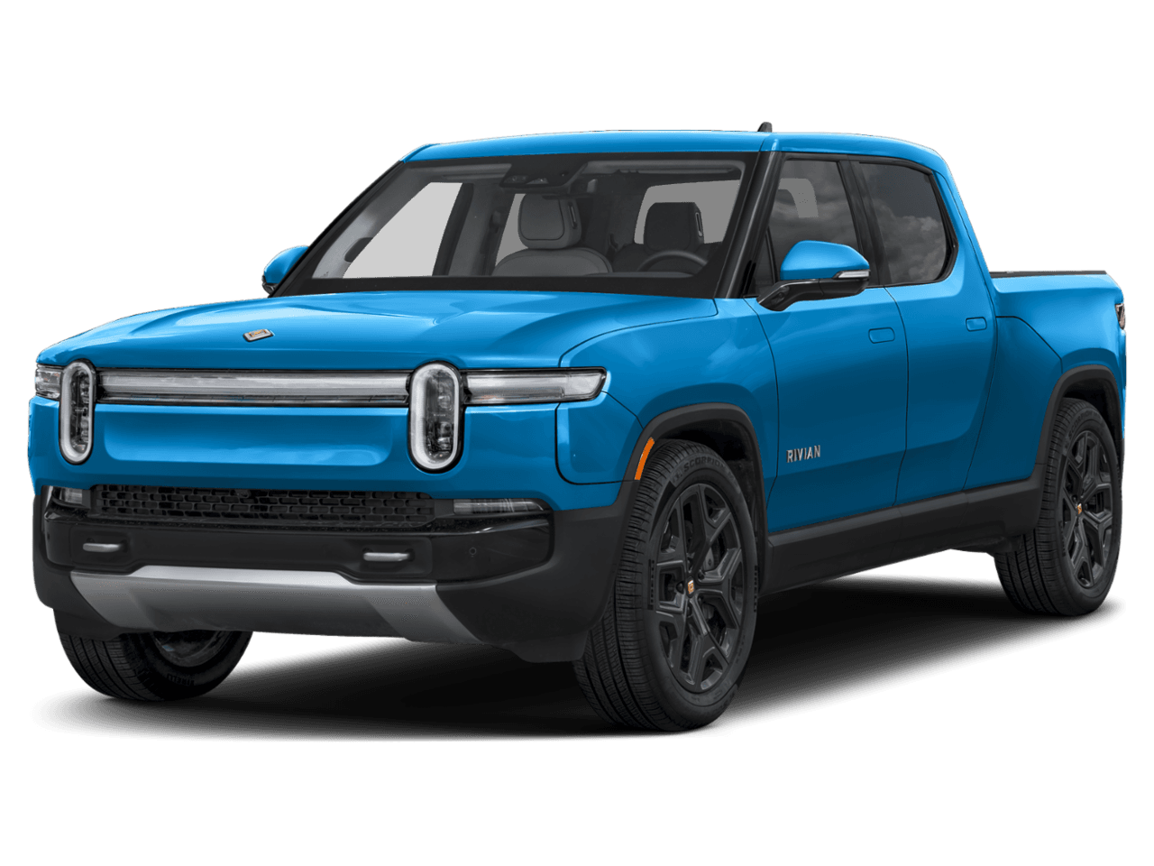 2025 Rivian R1T Premium - Front 3/4, facing to the left