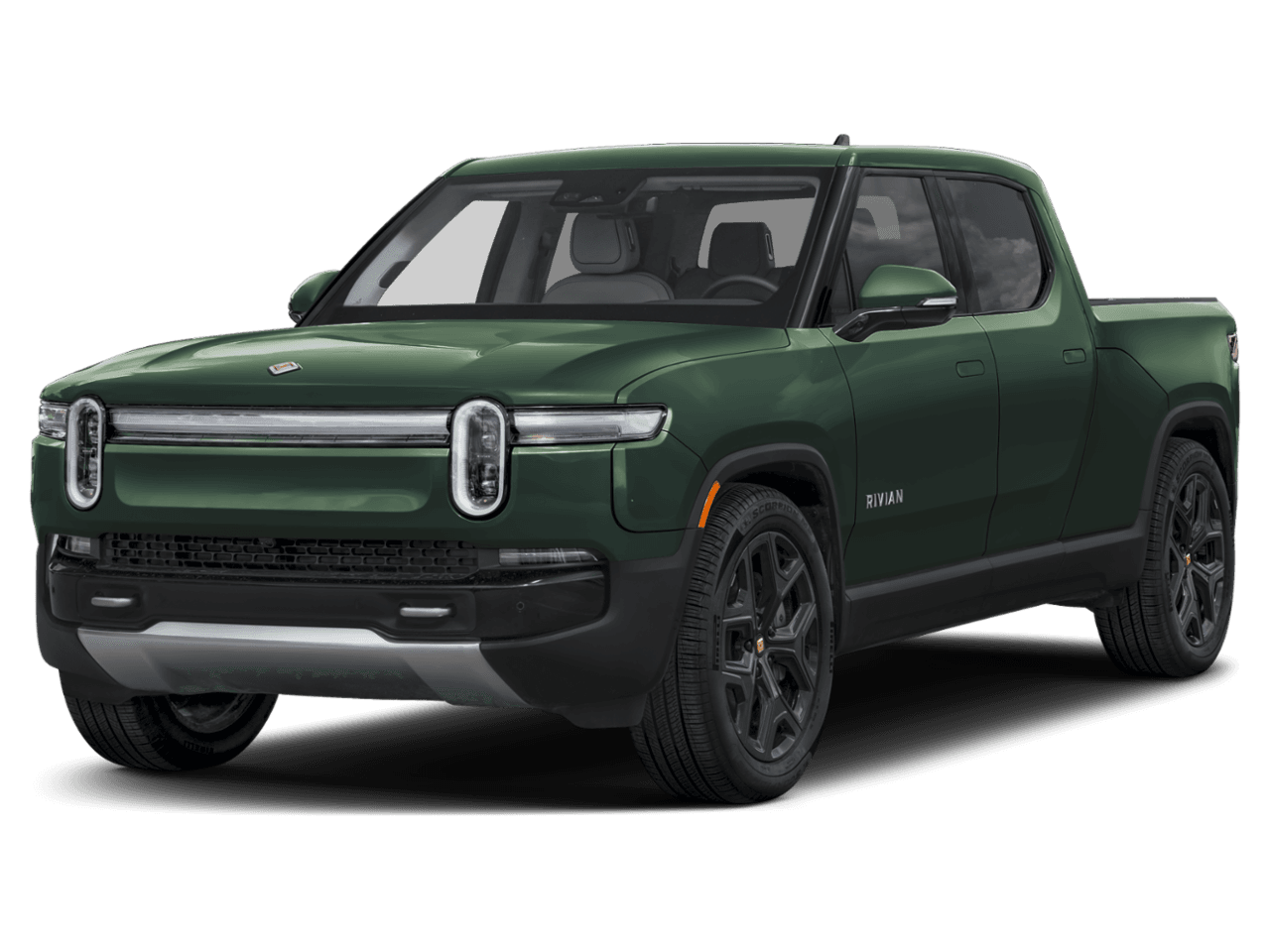 2025 Rivian R1T Premium - Front 3/4, facing to the left