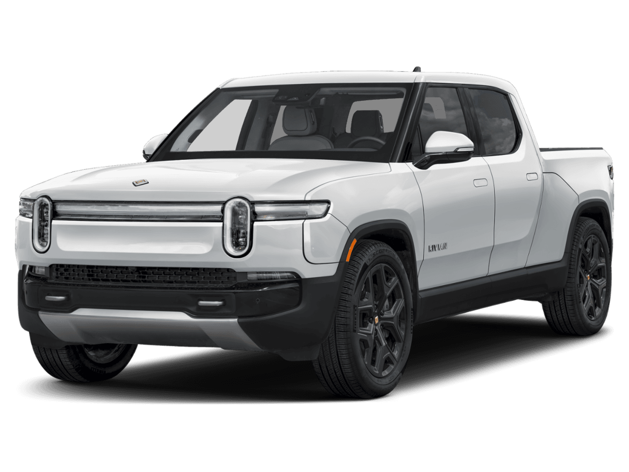 2025 Rivian R1T Premium - Front 3/4, facing to the left