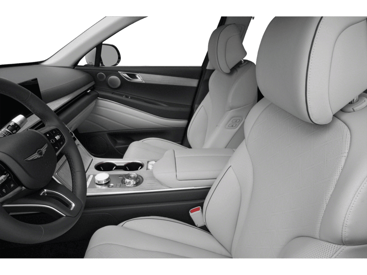 2025 Genesis GV80 Prestige - Interior Driver's Side with Door Open, Front Seat Feature
