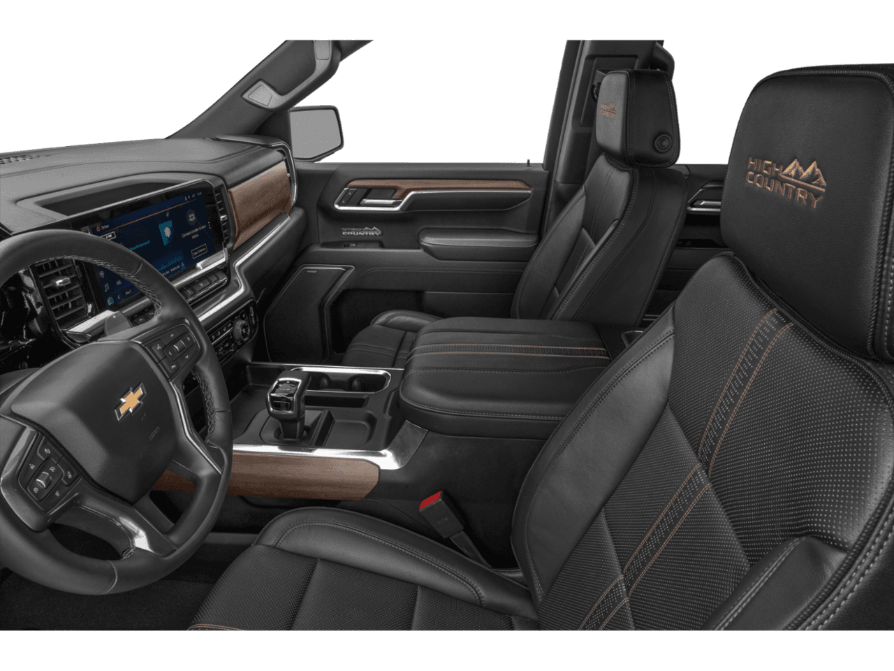 2025 Chevrolet Silverado 1500 High Country - Interior Driver's Side with Door Open, Front Seat Feature