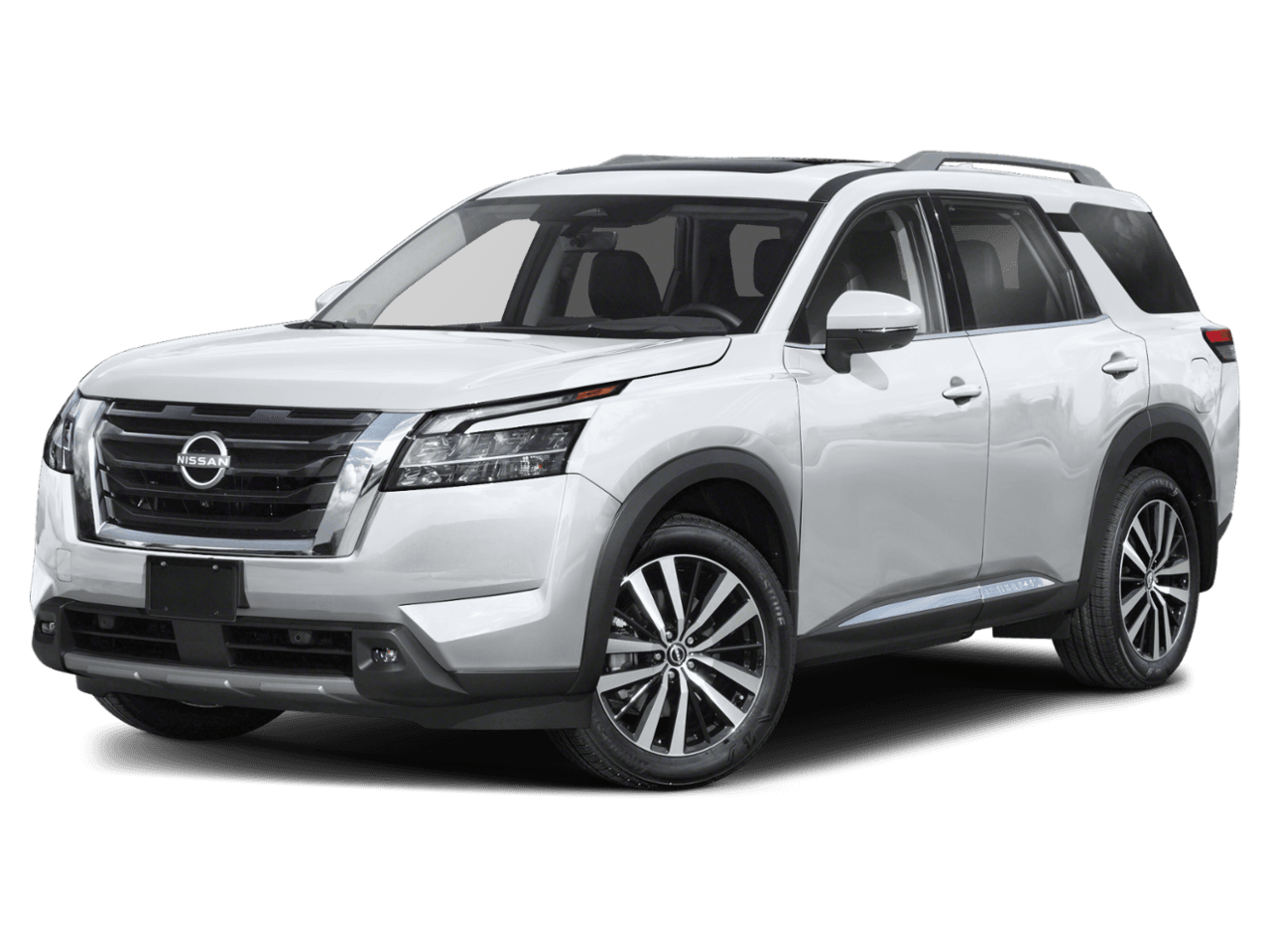2025 Nissan Pathfinder Platinum - Front 3/4, facing to the left