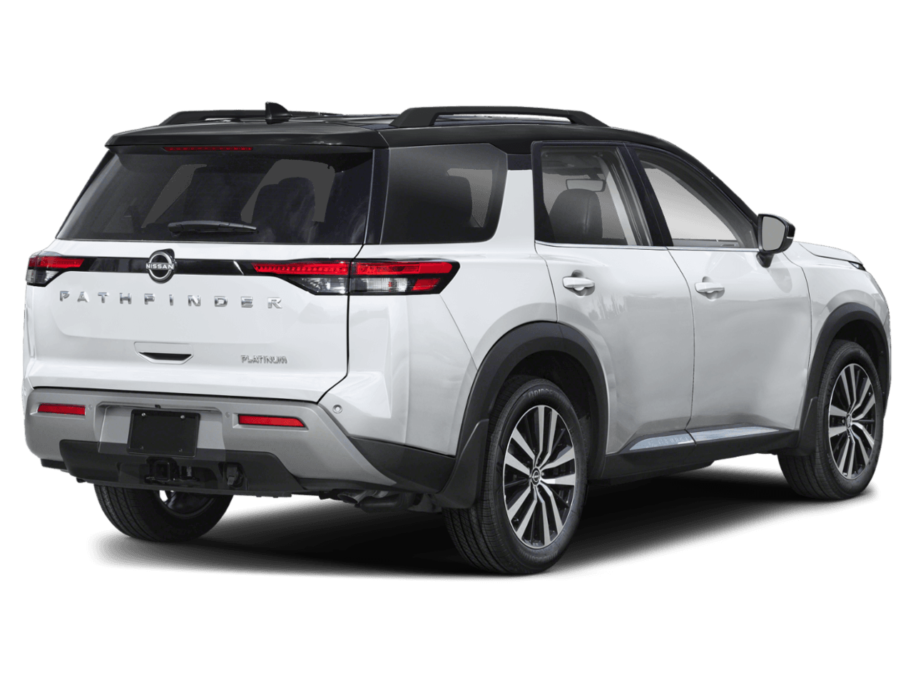 2025 Nissan Pathfinder Platinum - Rear 3/4, facing to the right
