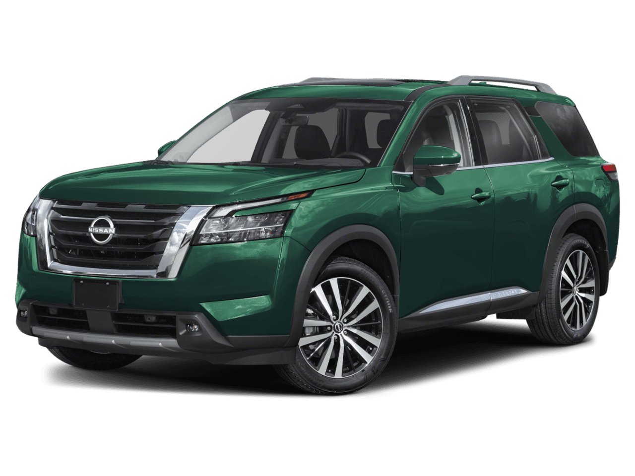 2025 Nissan Pathfinder Platinum - Front 3/4, facing to the left