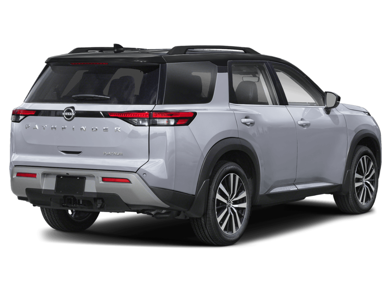 2025 Nissan Pathfinder Platinum - Rear 3/4, facing to the right