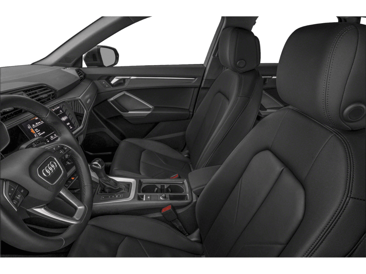 2025 Audi Q3 Premium Plus - Interior Driver's Side with Door Open, Front Seat Feature