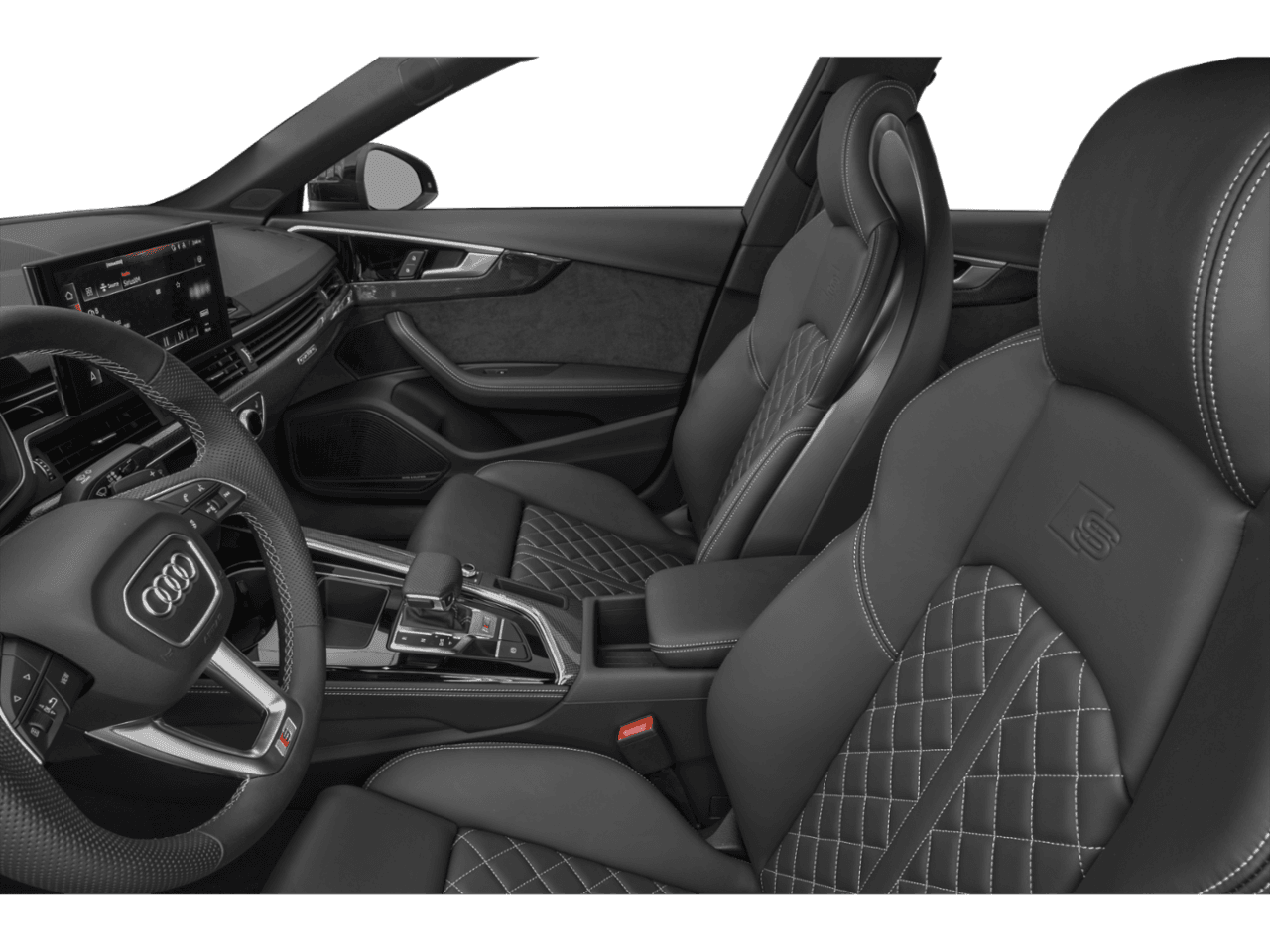 2025 Audi S4 Sedan Prestige - Interior Driver's Side with Door Open, Front Seat Feature