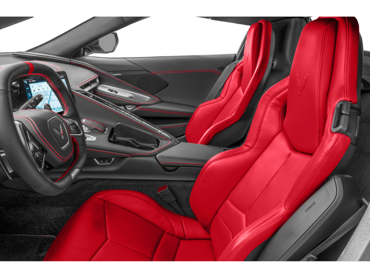 2025 Chevrolet Corvette 2LZ - Interior Driver's Side with Door Open, Front Seat Feature