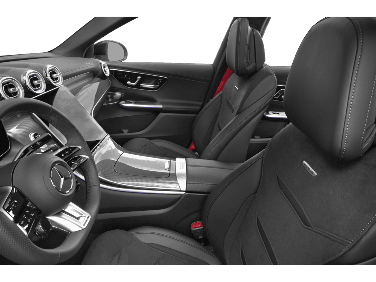 2025 Mercedes-Benz GLC AMG GLC 63 - Interior Driver's Side with Door Open, Front Seat Feature
