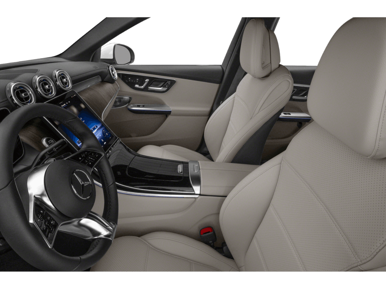 2025 Mercedes-Benz GLC GLC 350e - Interior Driver's Side with Door Open, Front Seat Feature