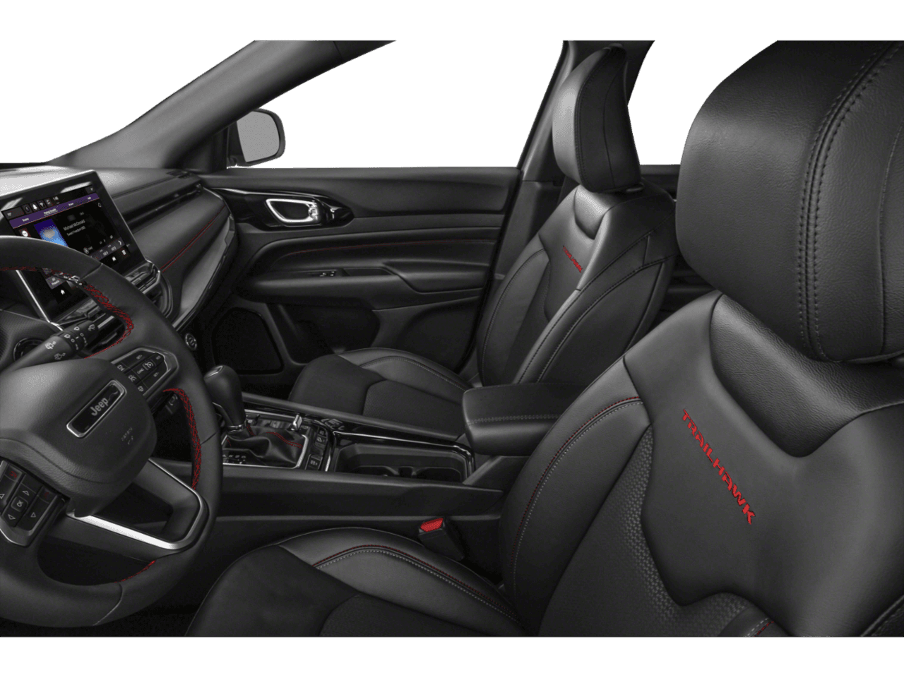 2025 Jeep Compass Trailhawk - Interior Driver's Side with Door Open, Front Seat Feature