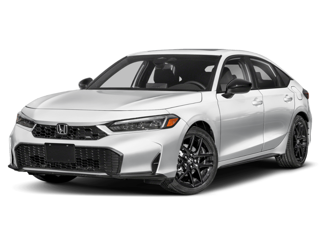 2025 Honda Civic Hatchback Hybrid Sport - Front 3/4, facing to the left