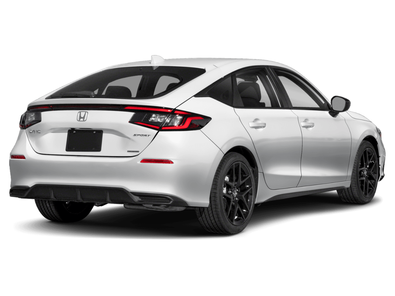 2025 Honda Civic Hatchback Hybrid Sport - Rear 3/4, facing to the right