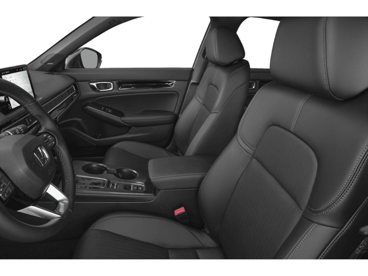 2025 Honda Civic Hatchback Hybrid Sport Touring - Interior Driver's Side with Door Open, Front Seat Feature